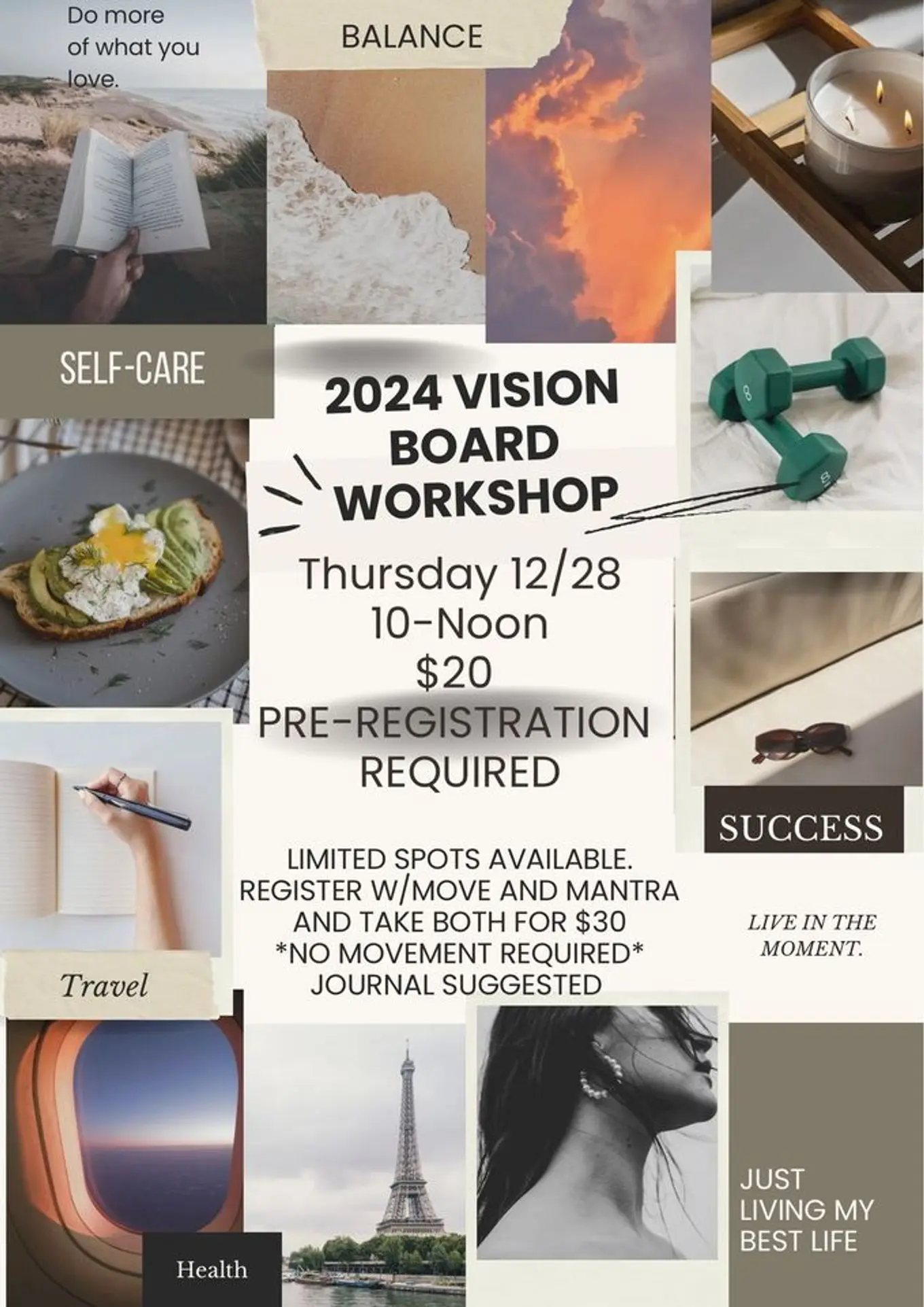 Nov 4, Vision Board Workshop & Lunch
